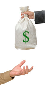 Bag with dollars